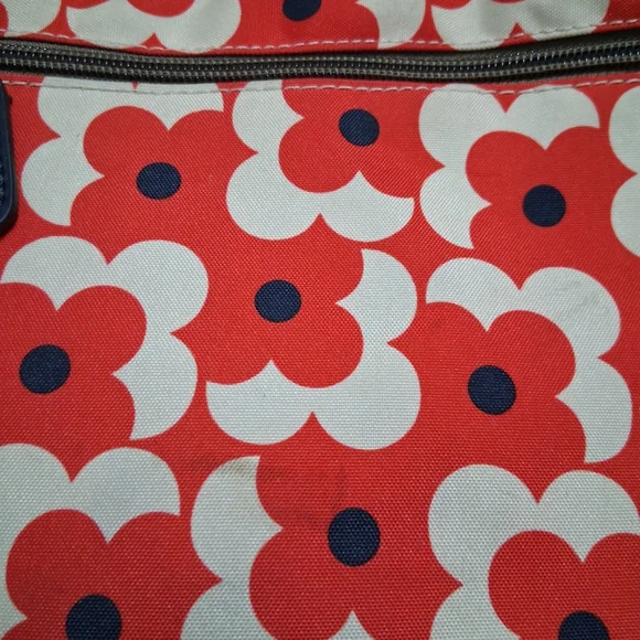 Orla Kiely Floral Red and White Crossbody Bag - Picture 13 of 16